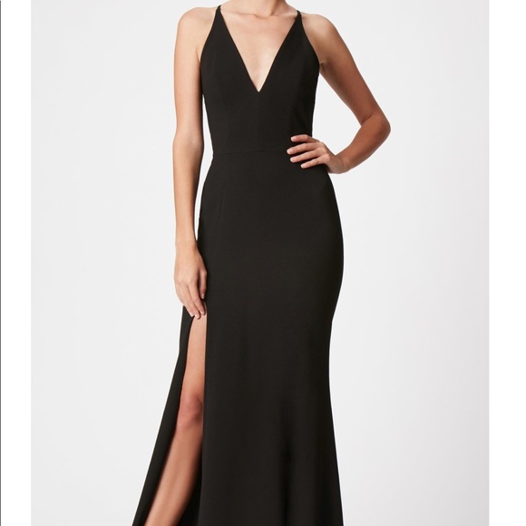 Dress the Population Dresses & Skirts - New Dress the Population Iris Crepe Side Slit Gown